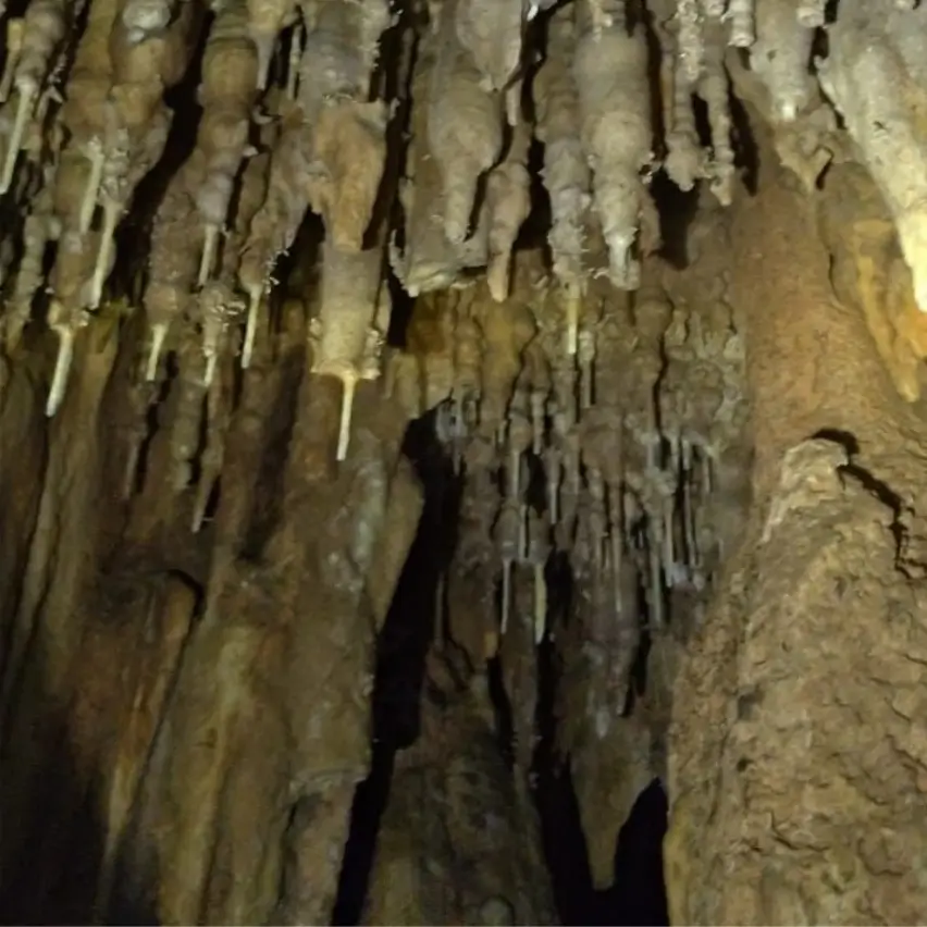 Rock formations at Motacusito Cave, Bolivia